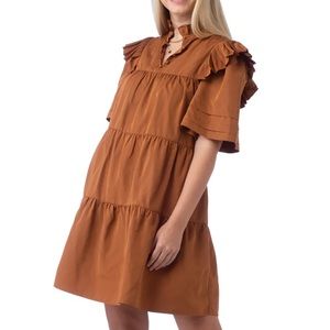 NWT Crosby by Mollie Burch Maisie Dress Cork Small Taffeta NEW NEW NEW